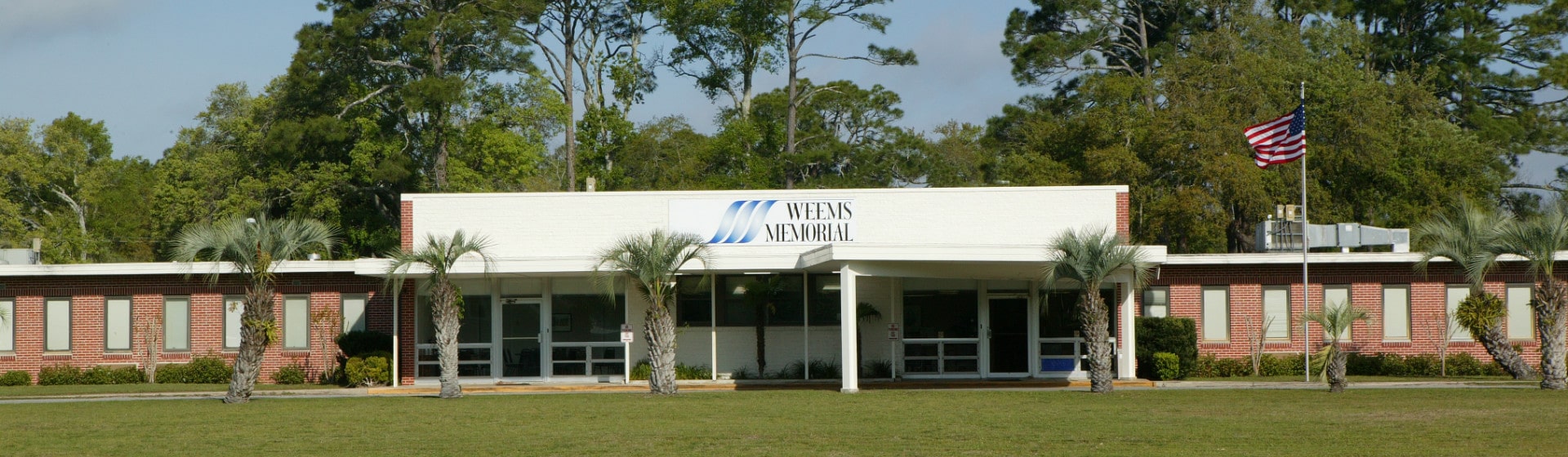 Outside view of Weems Hospital